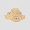 Flower Rose Decoration Raffia Straw Hat for Women Summer Large Brim Sun Hat Seaside Atmosphere Elegant Wedding Hat