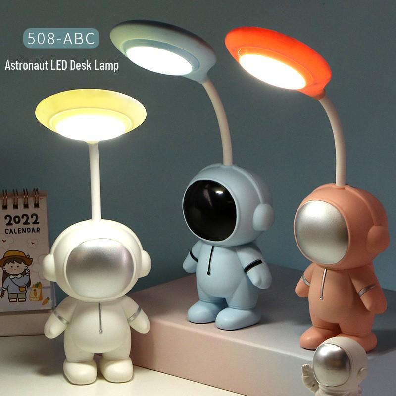 Bear Cartoon Study Lamp: Creative USB-Charged Night Light for Children's Bedroom or Bedside