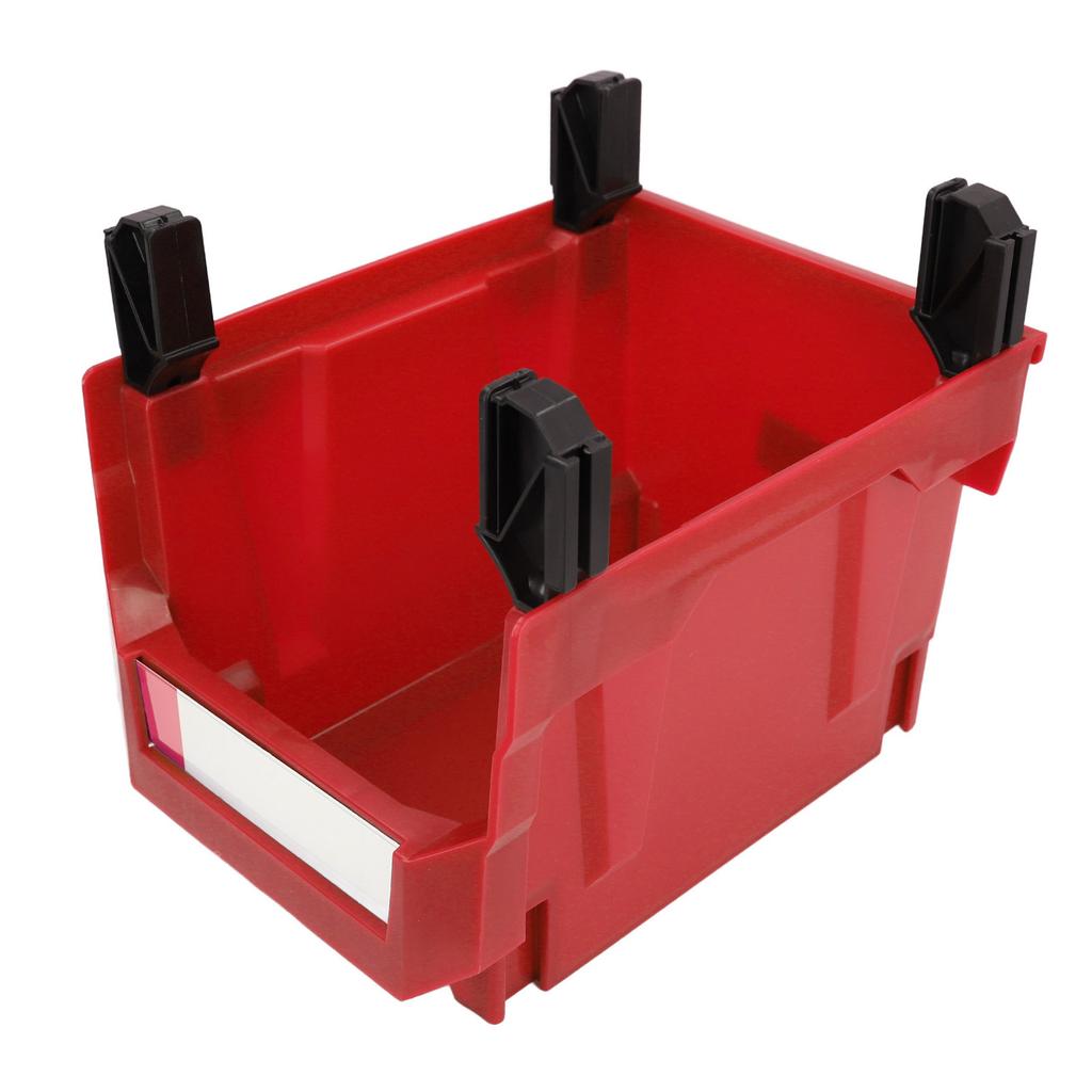Parts Storage Box Plastic Hangable Stackable Storage Tray for Candy Hardware Craft Supplies 276 X 213 X 178mm Red