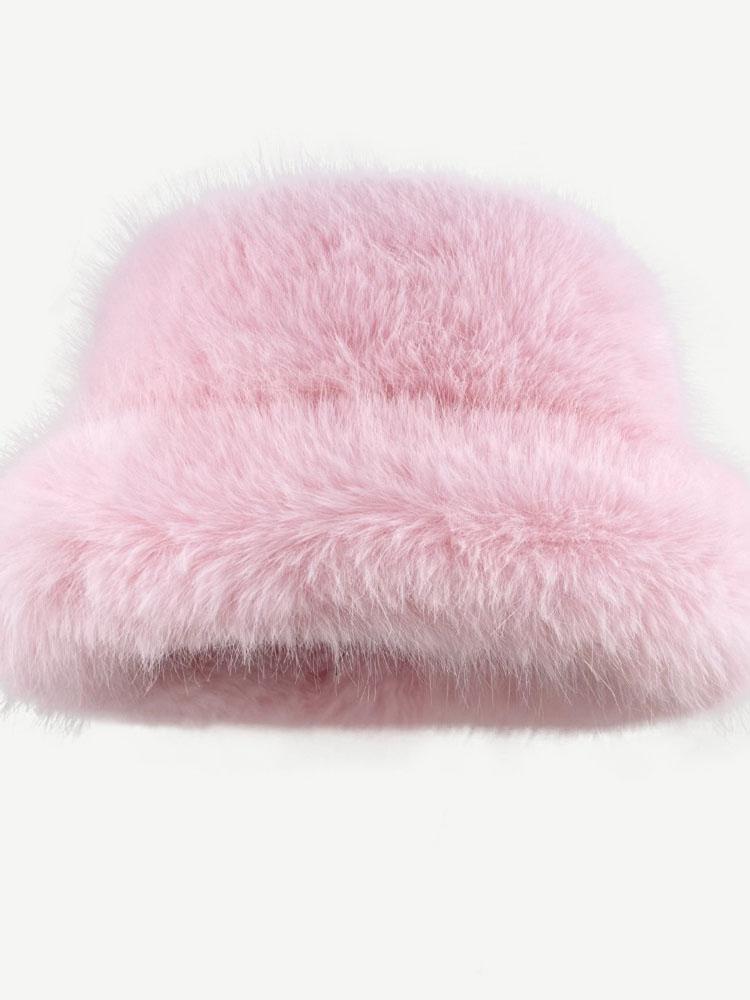 Women's Artificial Plush Ear Protection Windproof and Warm Hat