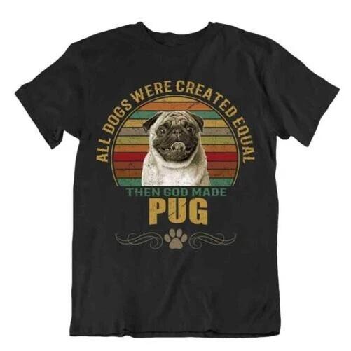 Pug Dog T Shirt Cute Gift For Pet Lover Best Friend Vintage Cool 4XL