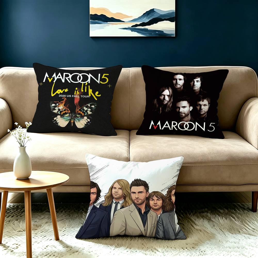 Heiße Rockband MMaroon Kissenbezug Quadratisch Doppelseitig Sofakissenbezug Schlafzimmer Nachttischkissen