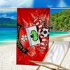Asciugamano da Spiaggia Stampato con Stemma FC, Microfibra Super Morbida, Regalo Perfetto per Compleanno, per Piscina, Spiaggia, Viaggio, per famiglia e amici