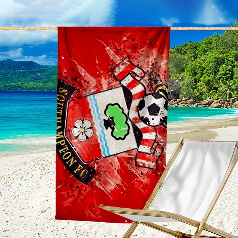 Asciugamano da Spiaggia Stampato con Stemma FC, Microfibra Super Morbida, Regalo Perfetto per Compleanno, per Piscina, Spiaggia, Viaggio, per famiglia e amici