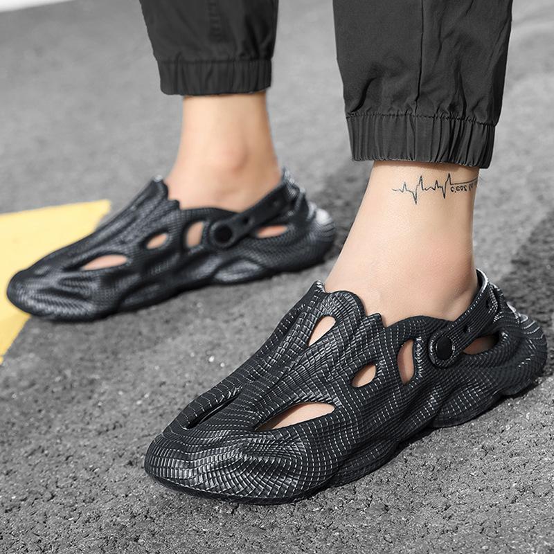 Summer Hollow Slippers Sandals Dual-purpose Foreign Trade Men's Lightweight Coconut Hole Shoes Trendy Versatile
