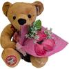 Q-FLA Plush Toy Bear, Teddy Bear, Colorful Message Bear, Talking Bear with Recording Function, Fluffy, Gift, Celebration, Present, 767180