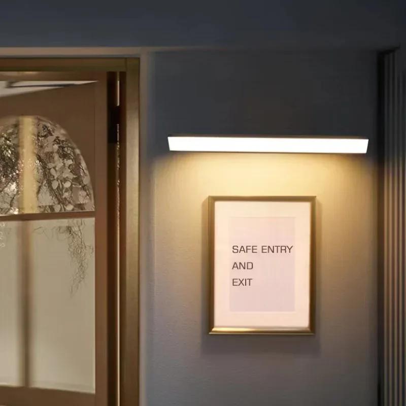 Waterproof Outdoor Wall Light LED Long IP65 Garden Villa Porch Lamp Sconce Light Modern Nordic Long Strip Exterior Wall Sconce