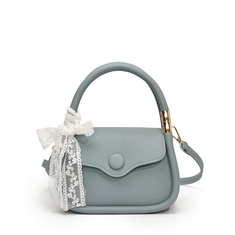 Lychee Pattern Portable Small Square Bag Women'S Versatile Shoulder Bag Casual Light Luxury Messenger Bag