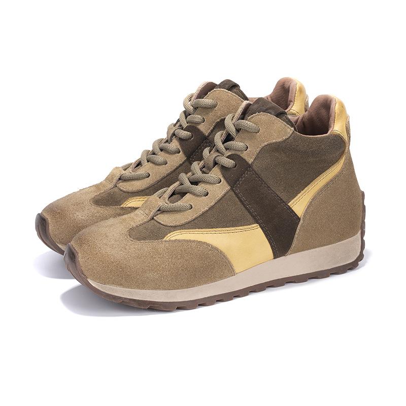 

Leather shoes for women s autumn and winter new color matching retro velvet warm casual shoes for women 40