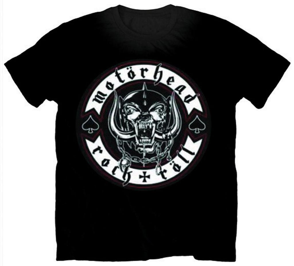 Rko004003100 Motorhead Biker Badge Logo Rock Tee Tshirt Top Clothing M