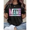 Plus Size Women Fun Print T-Shirt Casual Round Neck Short Sleeve Loose Fit All Season Holiday Gift Tee