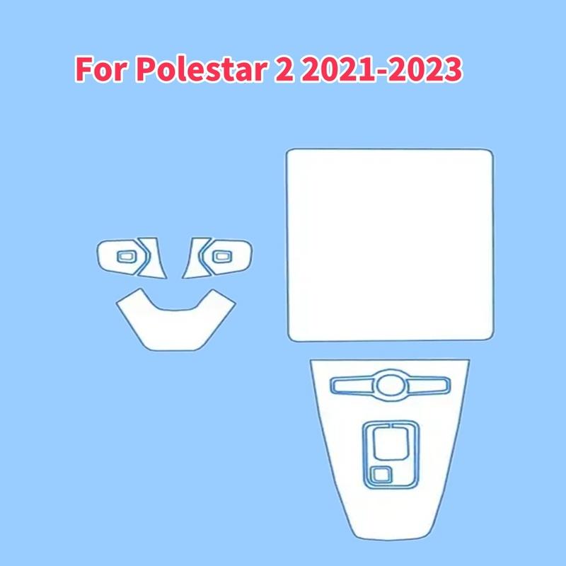 Anti-scratch Center Console Media Dashboard Navigation TPU Protector Film For Polestar 2 - Car Interior Accessories