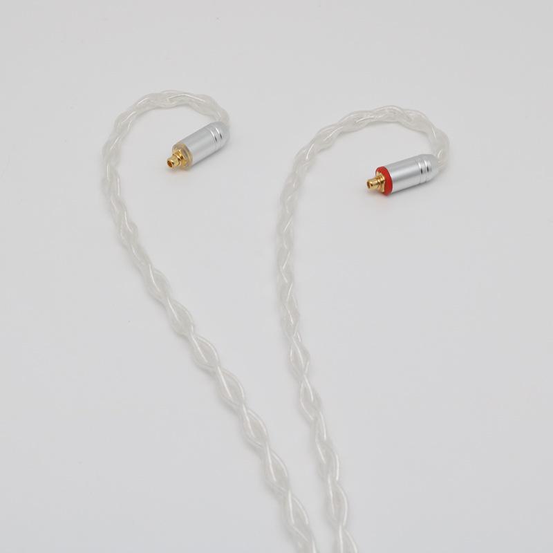 Osmižilový postříbřený měděný kabel pro sluchátka s MMCX, QDC 0.78 a USB Type-C mikrofonem