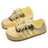 Mesh German Training Shoes  Spring and Autumn New Flat Bottom Not Tired Feet Milk Yellow Breathable Board Shoes Versatile Casual