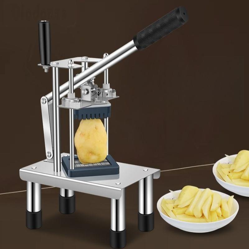 Commercial Household Potato Slicer, Cutting Cucumbers, Radishes, Potatoes French Fries Tools, Press-type Vegetable Cutter