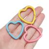 5pcs Cute Colorful Heart Spray Paint Keyring Keychain Split Ring Metal Car Key Ring for DIY Handmade Jewelry Making Accessories
