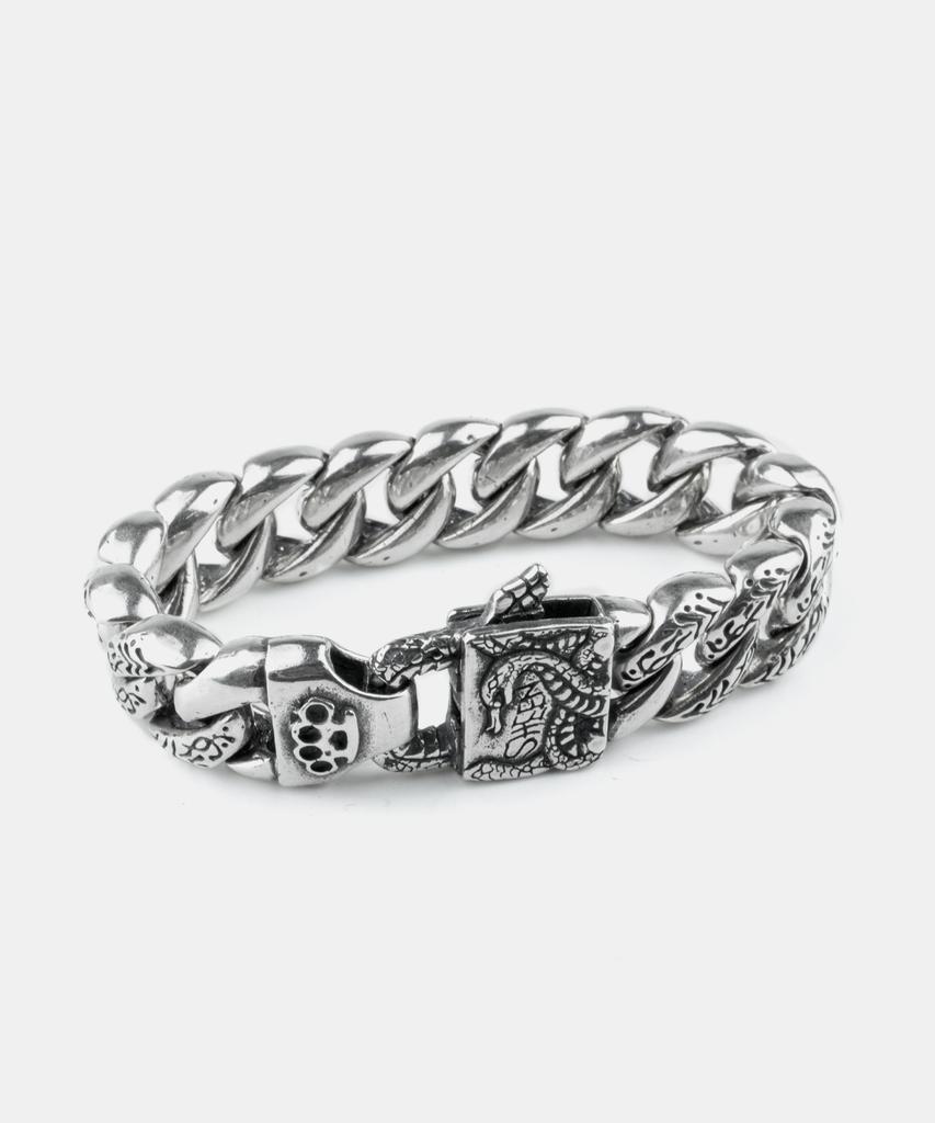 Sheen666 599 Paisley Silver Bracelet Snake Clasp