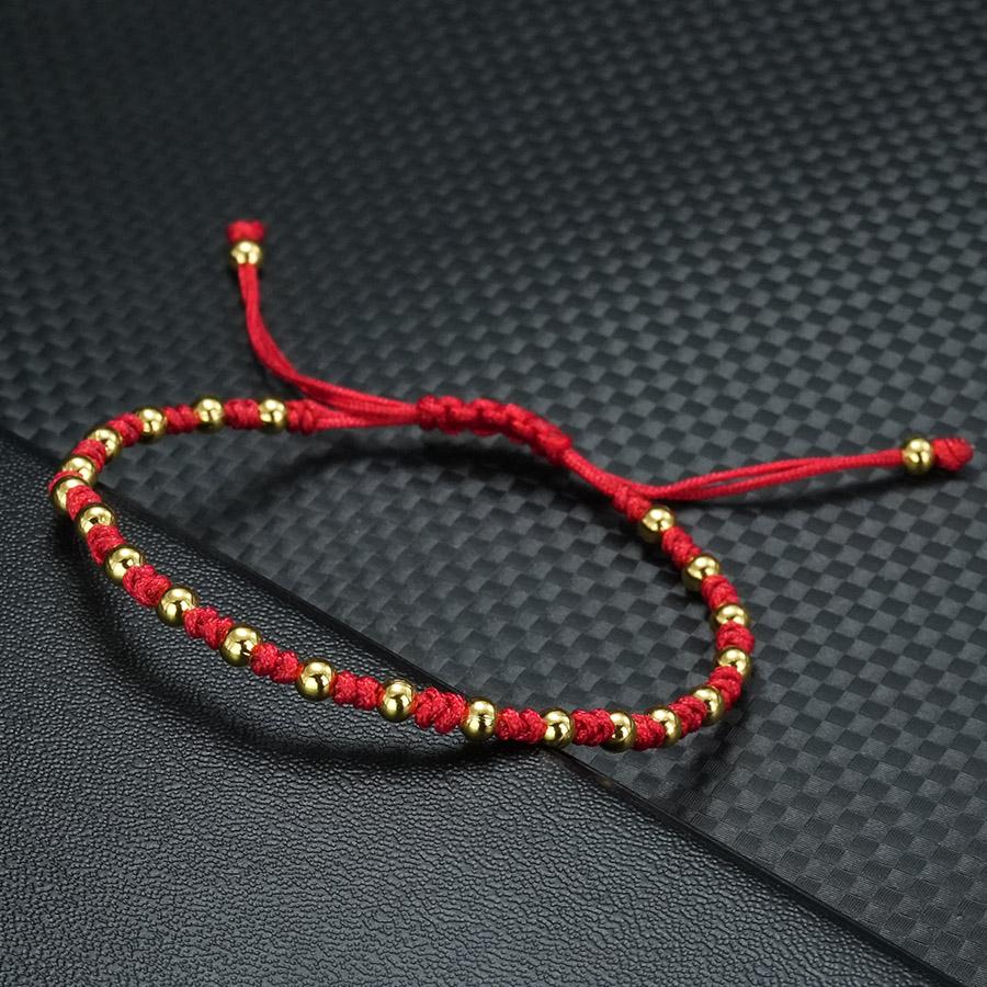 Economical 5pcs/Pack Weaven String Bracelet Unisex Adjustable Red Black Lucky Chniese Knitted Braslet Team Building Accessories