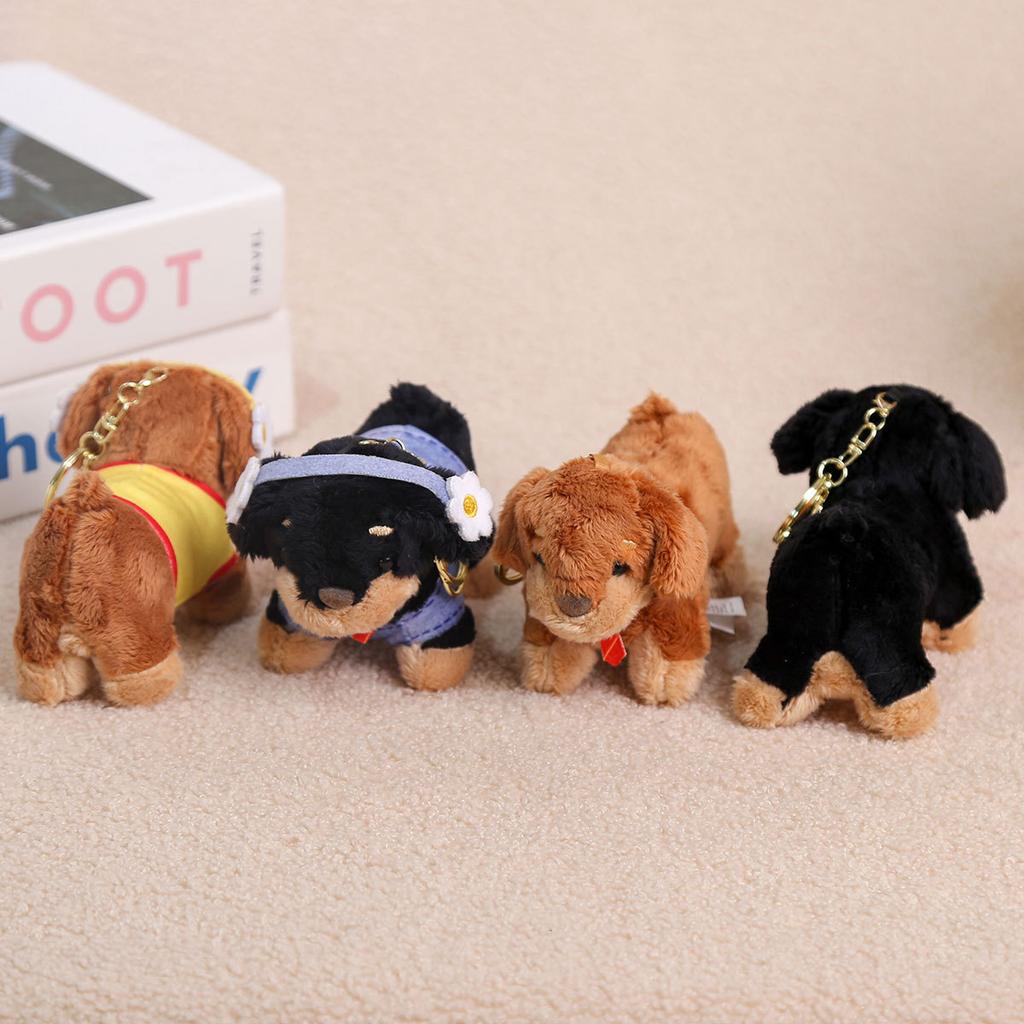 Tie Dachshund Pendant Keychain Plush Toy Dog Doll Doll Girl Bag Pendant Ragdoll