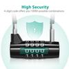 4 Digit Combination Padlock Resettable Padlock with Steel Cable Rope Waterproof Cable Lock Gate Locks for Gym Suitcase Bag Bike