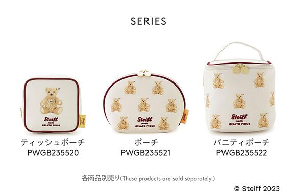 Gelato Pique Print Pouch [Steiff] All-Over (CR-Cream, Free)