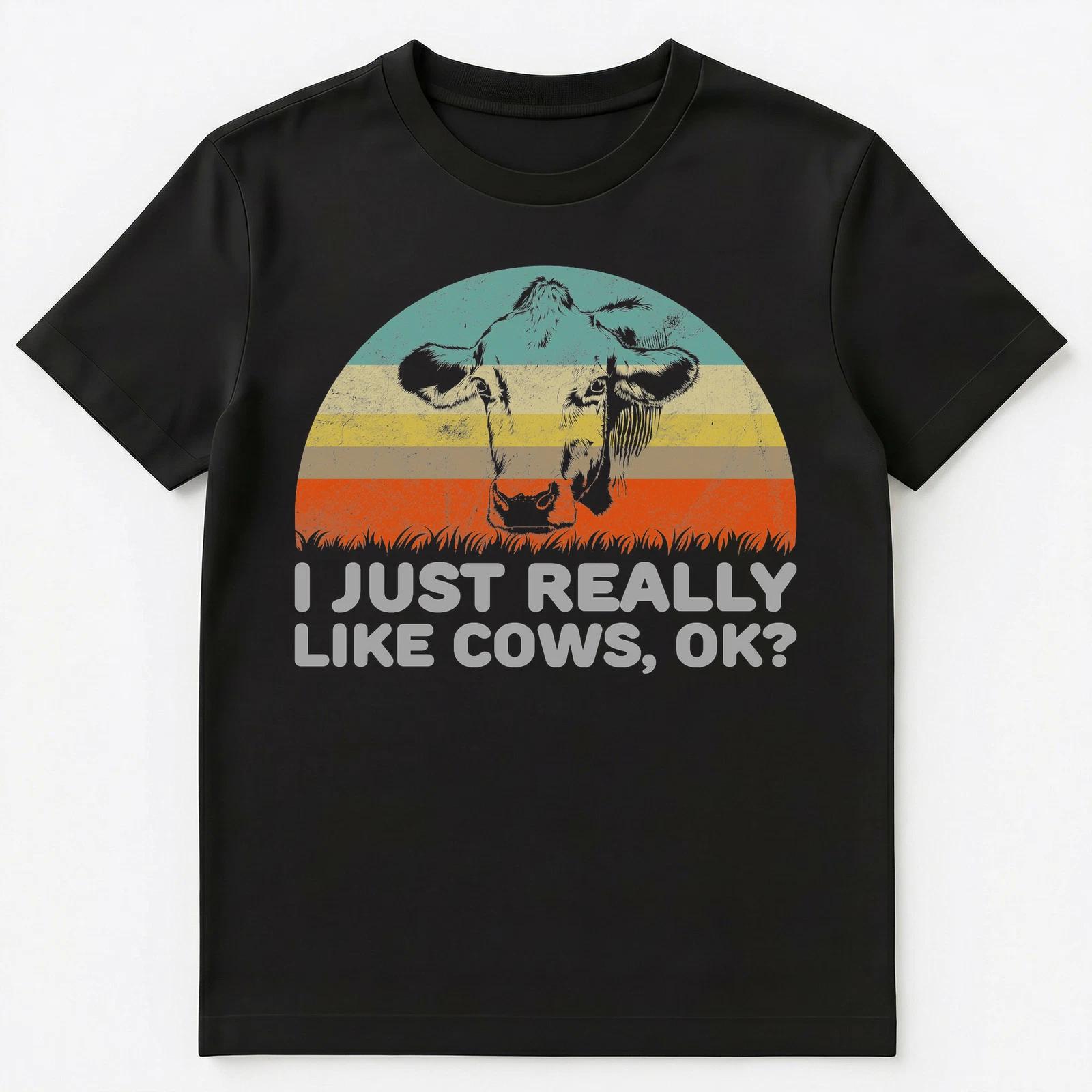 Funny I Just Really Like Cows Ok T Shirt Unisex T-Shirt S