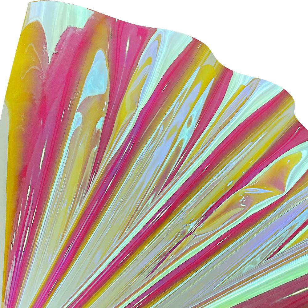 12*53inch Iridescent TPU Vinyl 0.4mm Waterproof Soft Hardness Holographic Film for DIY Bag Decoration Photo Frame Moisture Proof