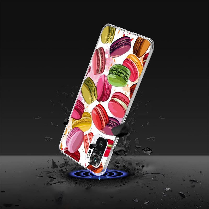 Macaron Ice Cream Cake Doughnut Phone Case For Xiaomi Redmi Note 13 14 15 Pro Plus 12S 12 14S 11S 11E 10 10S 11 11T 5G 4G Cover