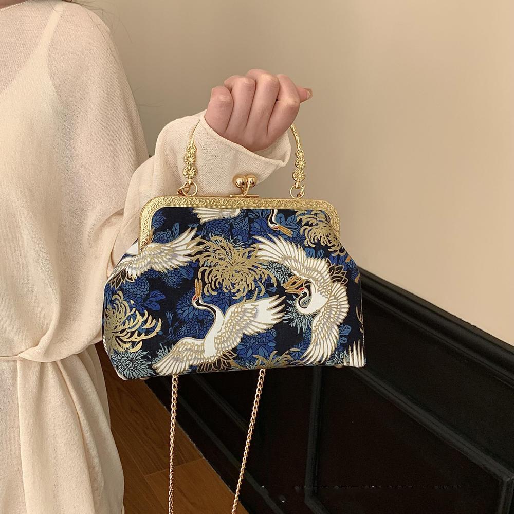 Chinese Style Embroidery Crossbody Bag Patchwork National Style Bags for Women Hasp Simple Fashion Women's Handbags