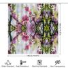 Pink Blossom Shower Curtain Floral Print Home Decor Bathroom Fabric Waterproof Rainproof Shower Curtains For Kids Girls Bedroom