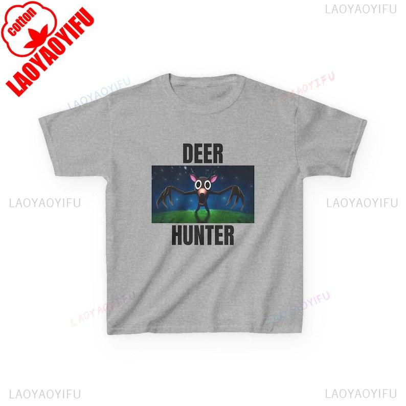 Youth Deer Hunter TShirt 99 Nights in The Forest Parody Tee Graphic T Shirts Vintage Shirt Men Clothing Streetwear Cotton Tees
