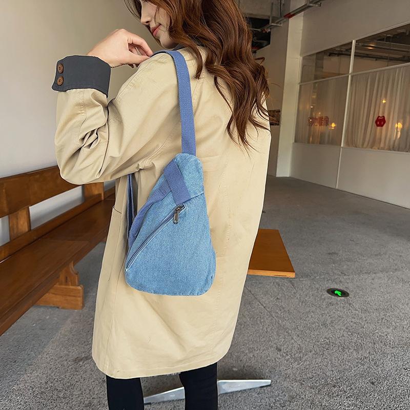 Brusttasche Damen Umhängetasche Leichte Jeans Umhängetasche