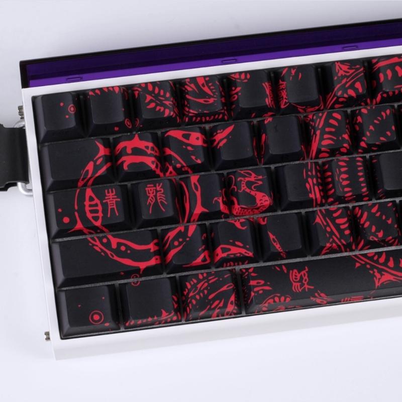 Side Printed Keycaps Intricate Pattern Theme for 60% 68% Mechanical Keyboards Heat Sublimation Printing
