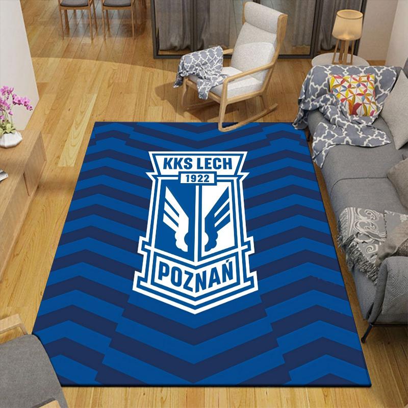 Lech Poznań Home Sofa Decoration for Living Room & Bedroom, Non‑Slip Play Flannel Floor Mat for Game Room