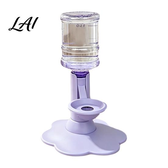 Abbeveratoio Automatico da Interno per Cani Dispenser d'Acqua per Gatti a Gravità Serbatoio 640ml Ciotola Ricaricabile Rialzata Sicura Plastica Fornitura per Animali Domestici Idratazione Senza Mani