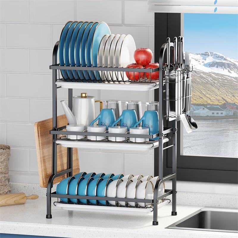3-Tier Multi-functional Kitchen Dish Drying Rack