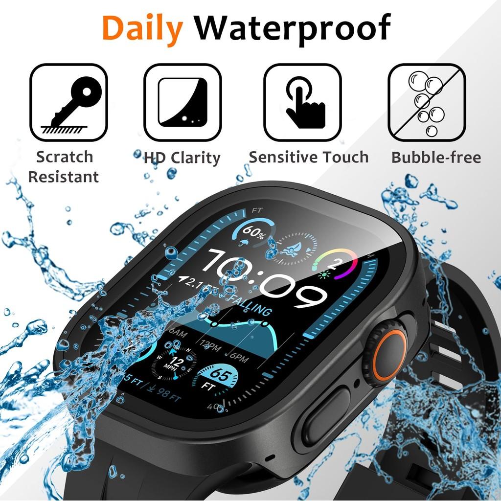Custodia in Metallo Impermeabile Lega di Alluminio Custodia Protettiva Completa per Apple Watch Ultra 3 49mm 11 10 46 42mm Per Iwatch 987654SE 44 45MM