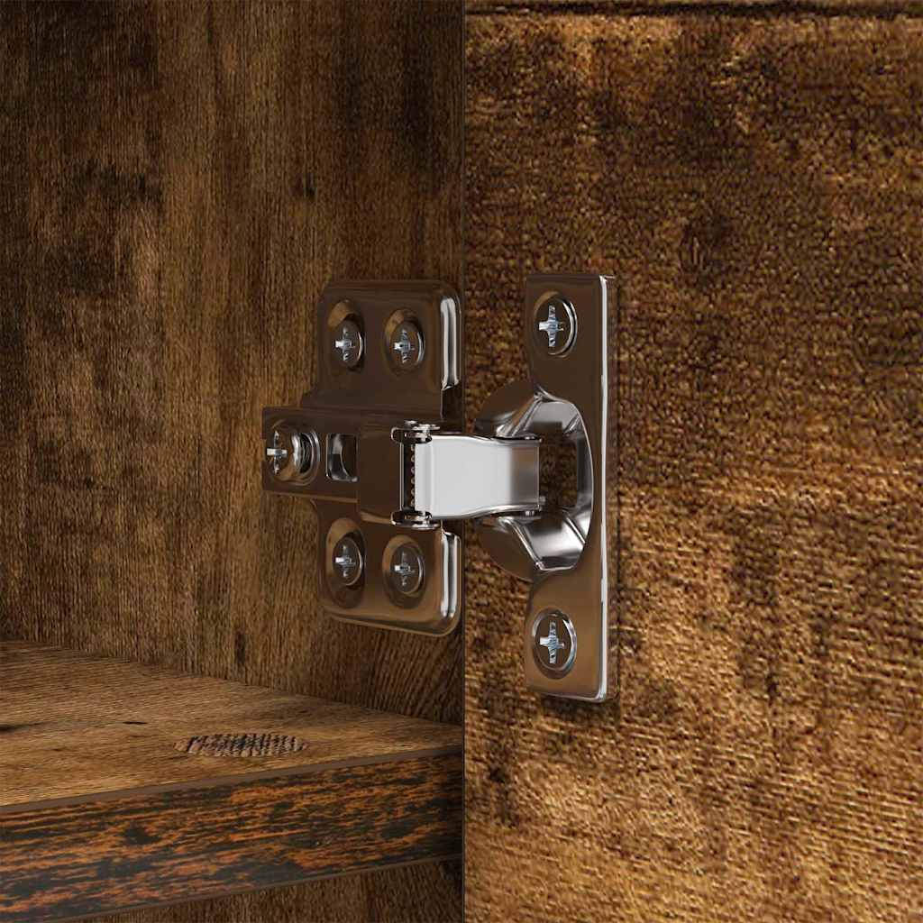 Wall Mounted Nightstand Smoked Oak 80 x 20 x 30 cm