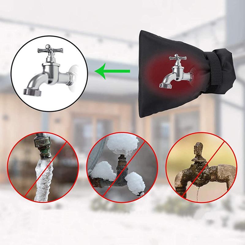 Waterproof Oxford Cloth Faucet Antifreeze Cover Winter Outdoor Water Pipe Insulation Cover Anti-Icing Protective Cover