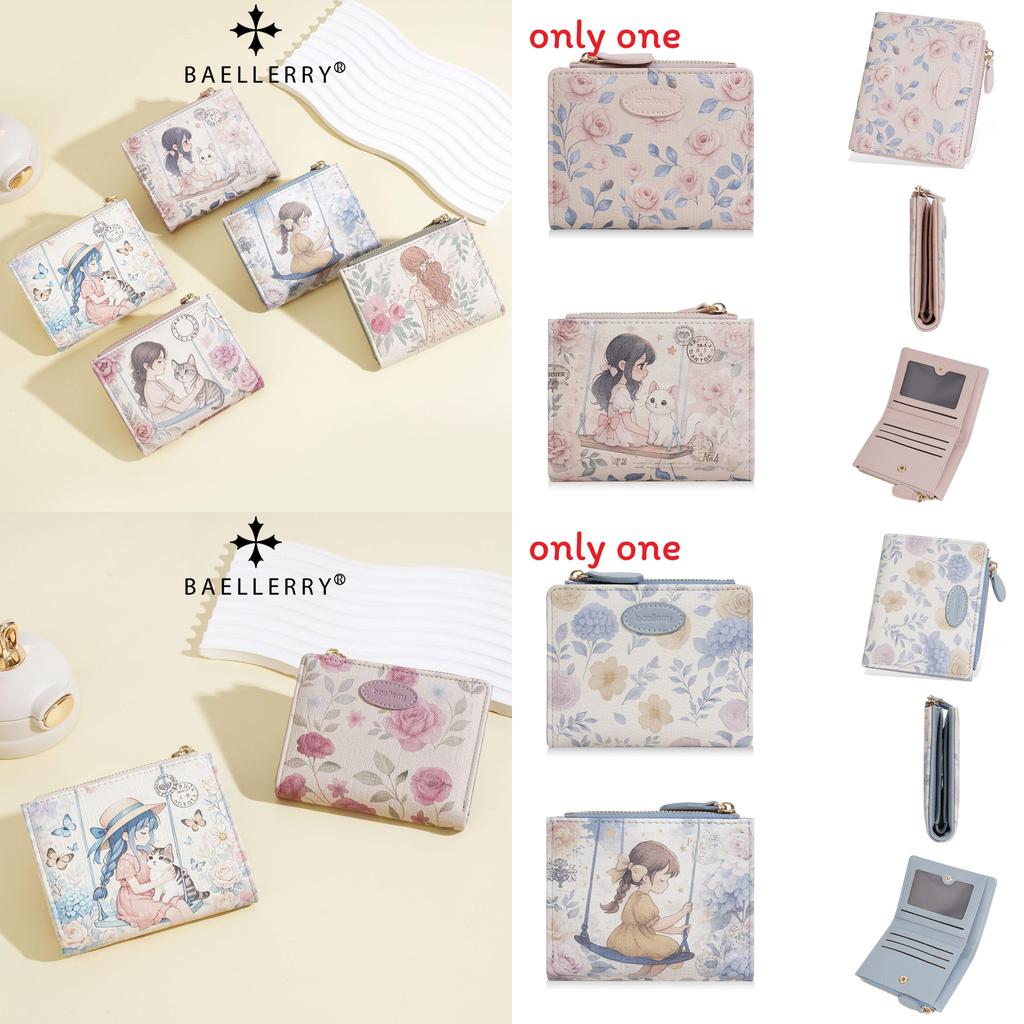 Cartoon Short Wallet For Women With Antitheft Design And Card Organizer