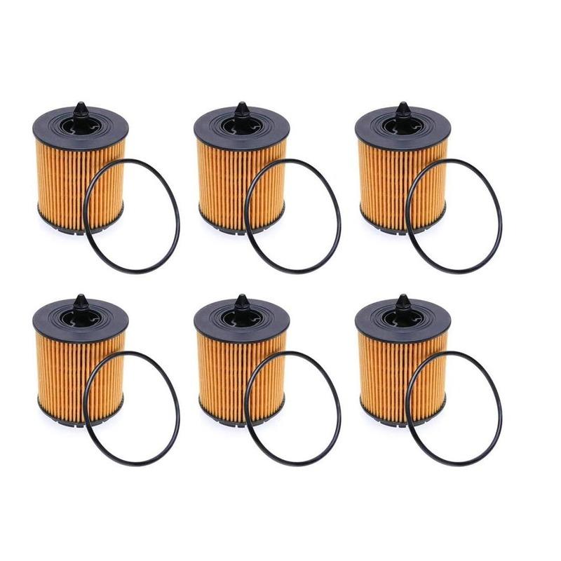 6pcs Oil Filter for Bui-ck Regal 2.4L 2011-2017 Chevy Cobalt 2.2L 2005-2010 GMC Terrain 2.4L 2010-2017 19260345 PF2244G PF456G