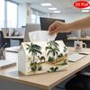 2D Flat, 1pc Tissue Box, Printed On Both Sides, Ramadan Stylish Islamic Lantern Tissue Box, Lantern Floral Soft Color Design, Eid Mubarak Print Tissue