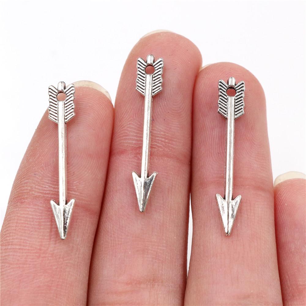 

40pcs Arrow Charms Pendant 30x5mm Alloy Metal DIY Jewelry Making Accessories Findings for Earrings Necklace Bracelets