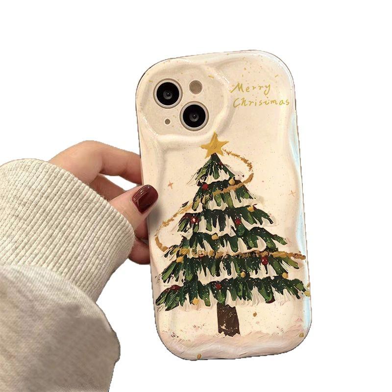 Creative Christmas Tree Phone Case for iPhone 13/14/15Pro/16/17ProMax