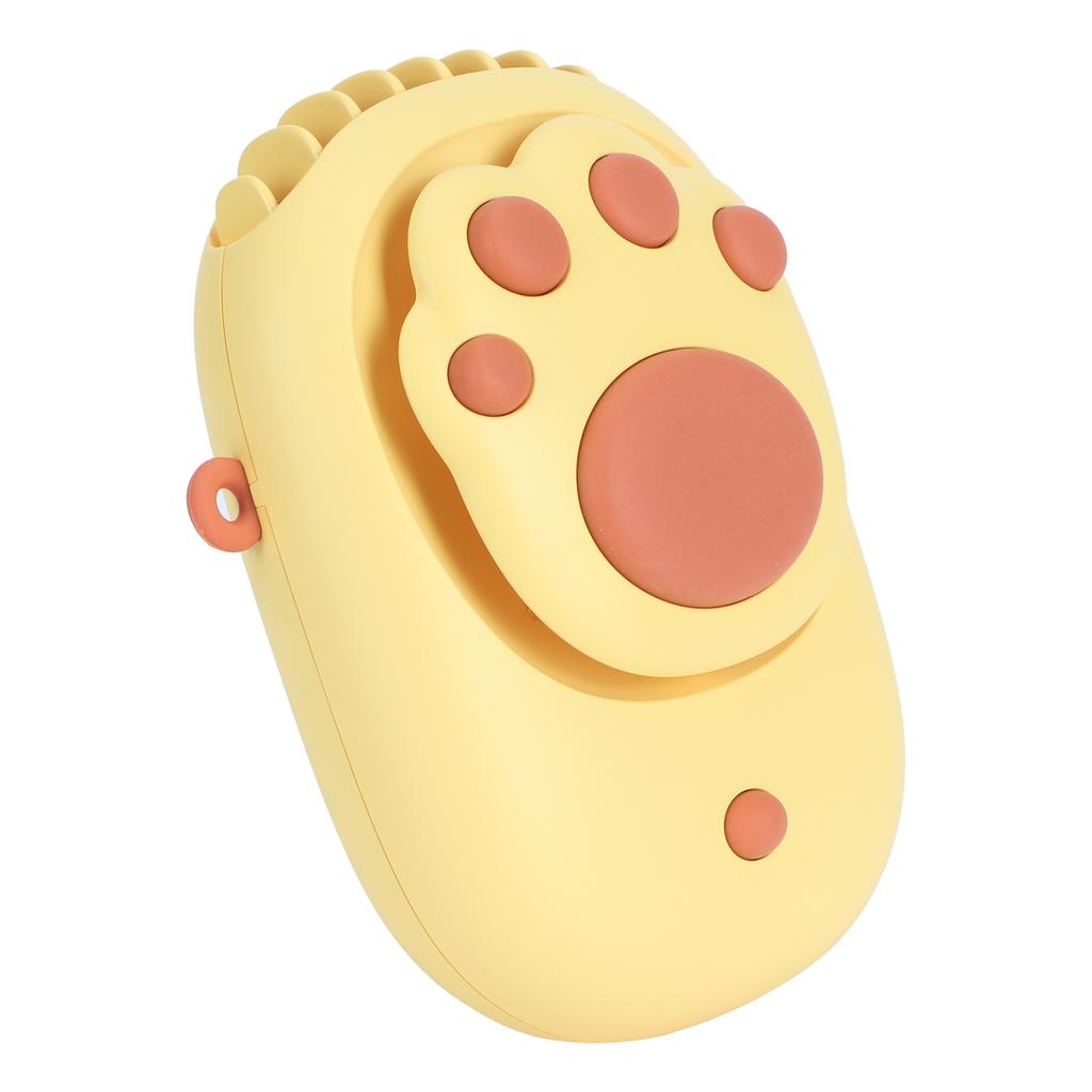 Yellow 3‑Gears Speed Wind Adjustable Electric Fan Cute USB Charging Fan for Bedroom