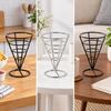 Single-Head Cone-Shaped Fry Holder Easy to Clean Stainless Steel Wire Cone