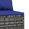 Vidaxl 3-Cz. Garden Lounge Set, Cushions, Grey PE Rattan
