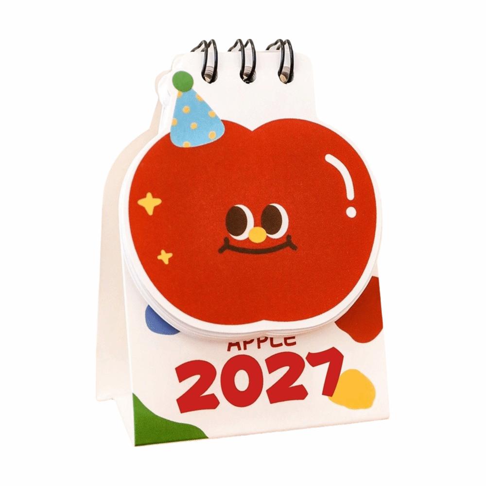 Mini Standing Calendar Appl Shape Desktop Calendar New 2027 Desk Calendar School Supplies