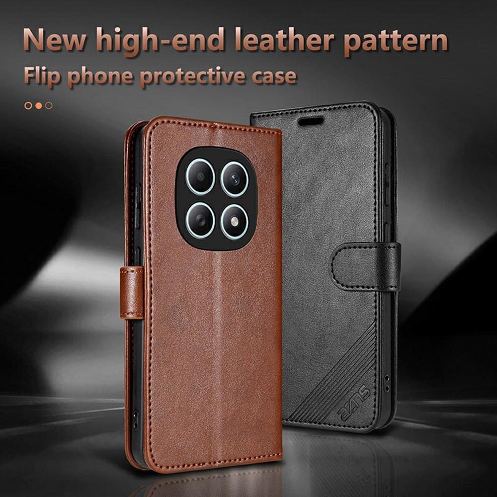 AZNS For Xiaomi Poco M8 5G/Redmi Note 15 5G (Global) Case Anti-Scratch PU Leather Stand Wallet Phone Cover