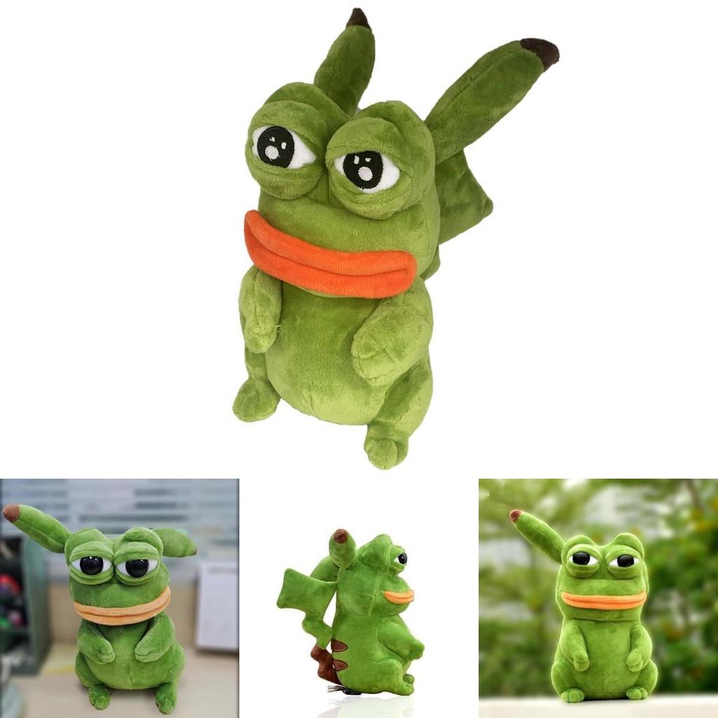 Weiches Plüschfrosch Kuscheltier Pepe Der Frosch Traurig Kawaii Zimmerdeko Spielzeug